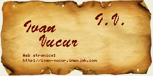 Ivan Vučur vizit kartica